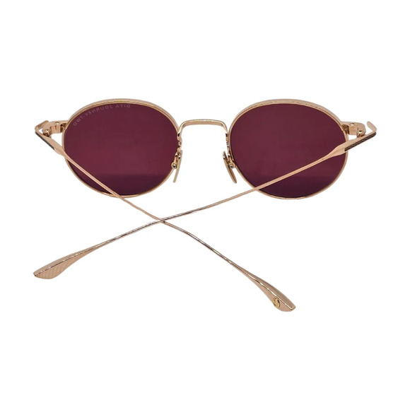 DITA LIMITED Round Sunglasses with Gold Frame and Red Lenses - Picture 4 of 6